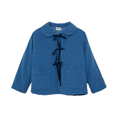 LEILA VELOR FLAKES JACKET - BLUE