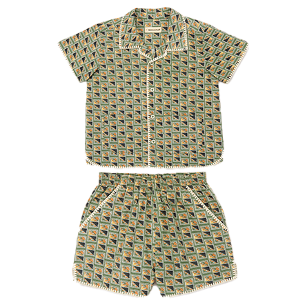TRAVELERS SHORTS - LAWN STAMPS - Little-ish