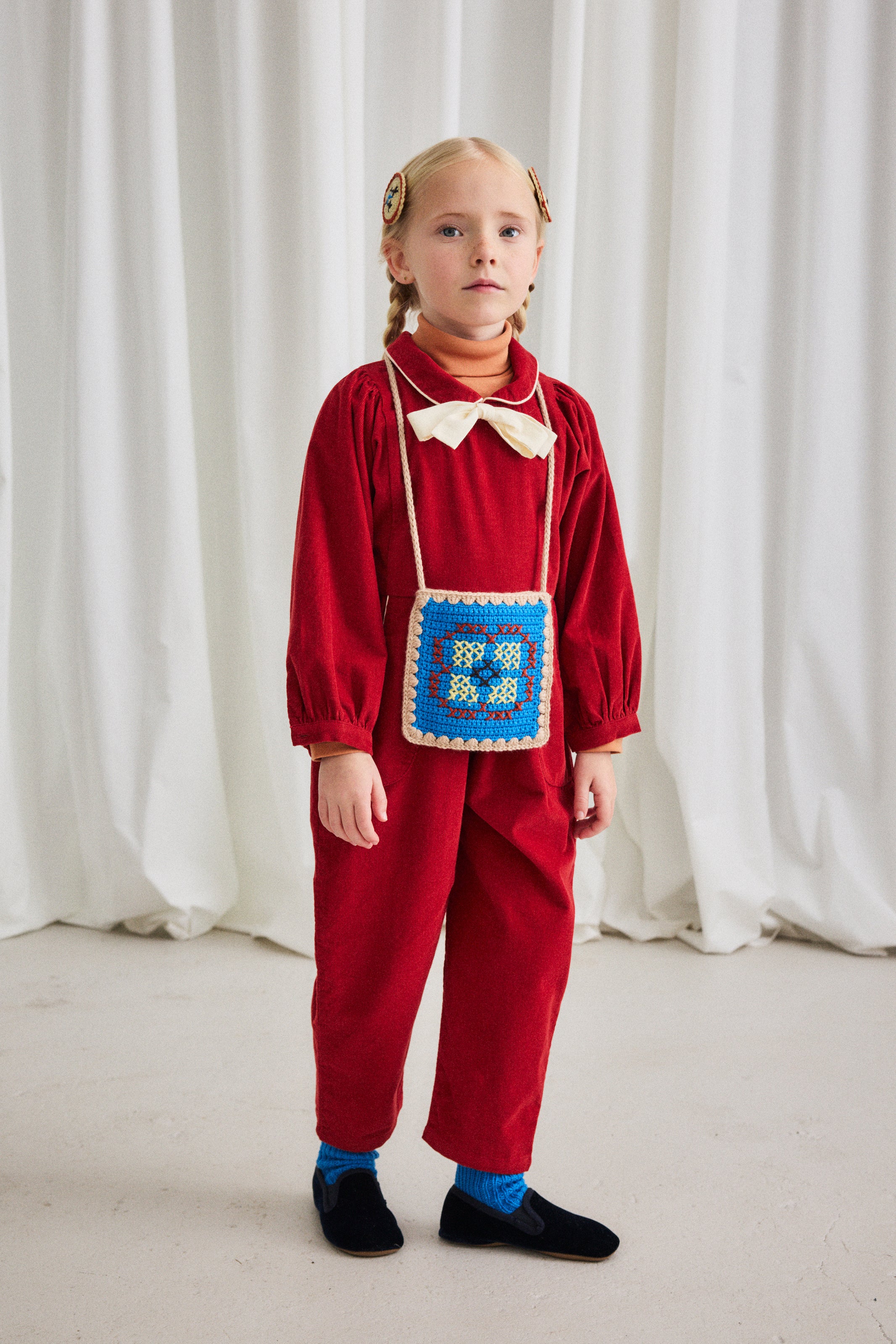 CORDUROY LONG SLEEVE ZORA JUMPSUIT - Little-ish