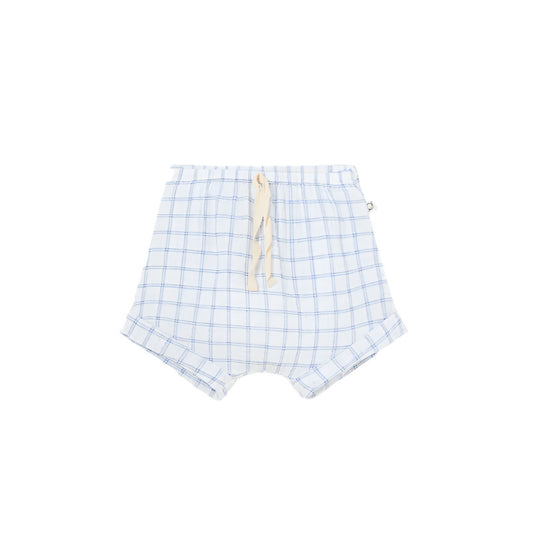 NEO BLUE PLAID BABY SHORTS