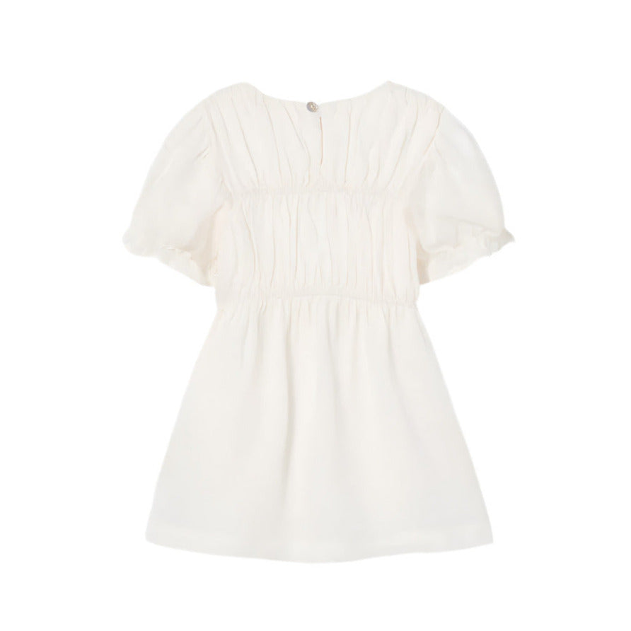 NORA IVORY LINEN DRESS - Little-ish