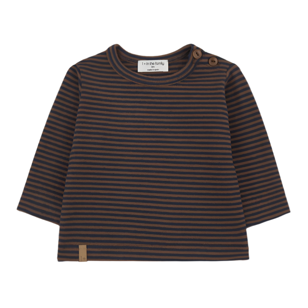 Striped long-sleeve shirt on a white background - Little-ish