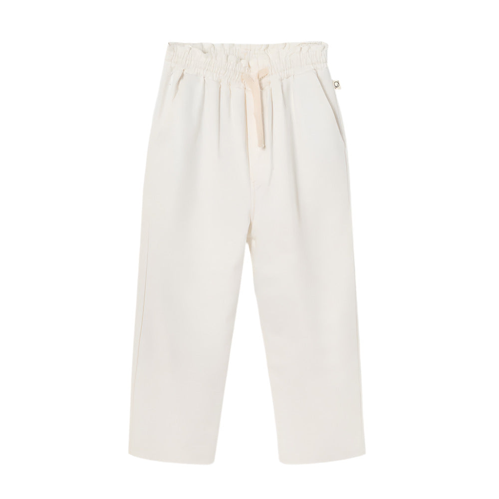 PAOLA IVORY TWILL PANT - Little-ish