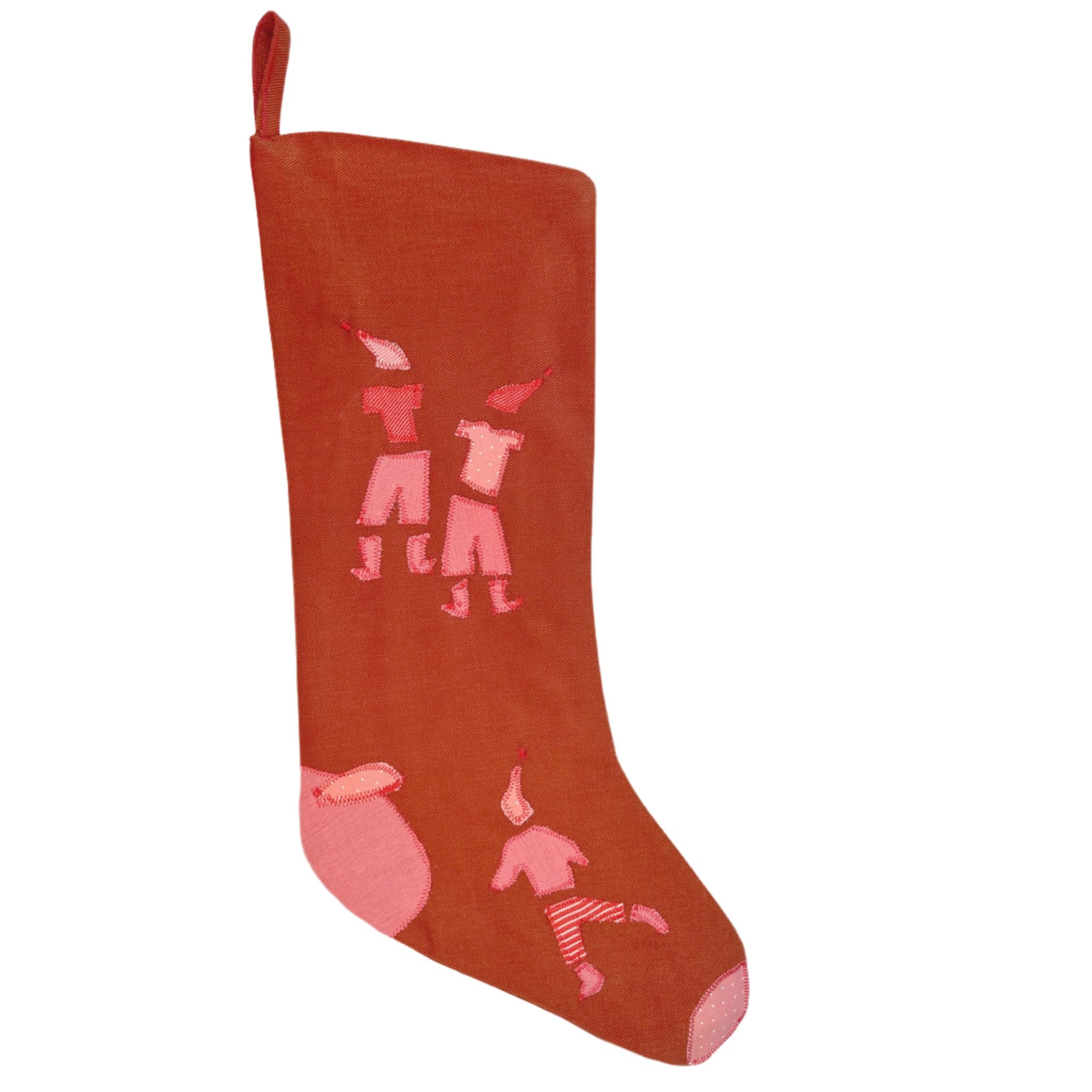 HEIRLOOM CHRISTMAS STOCKING - JOLLY LORO PIANA ELVES - Little-ish