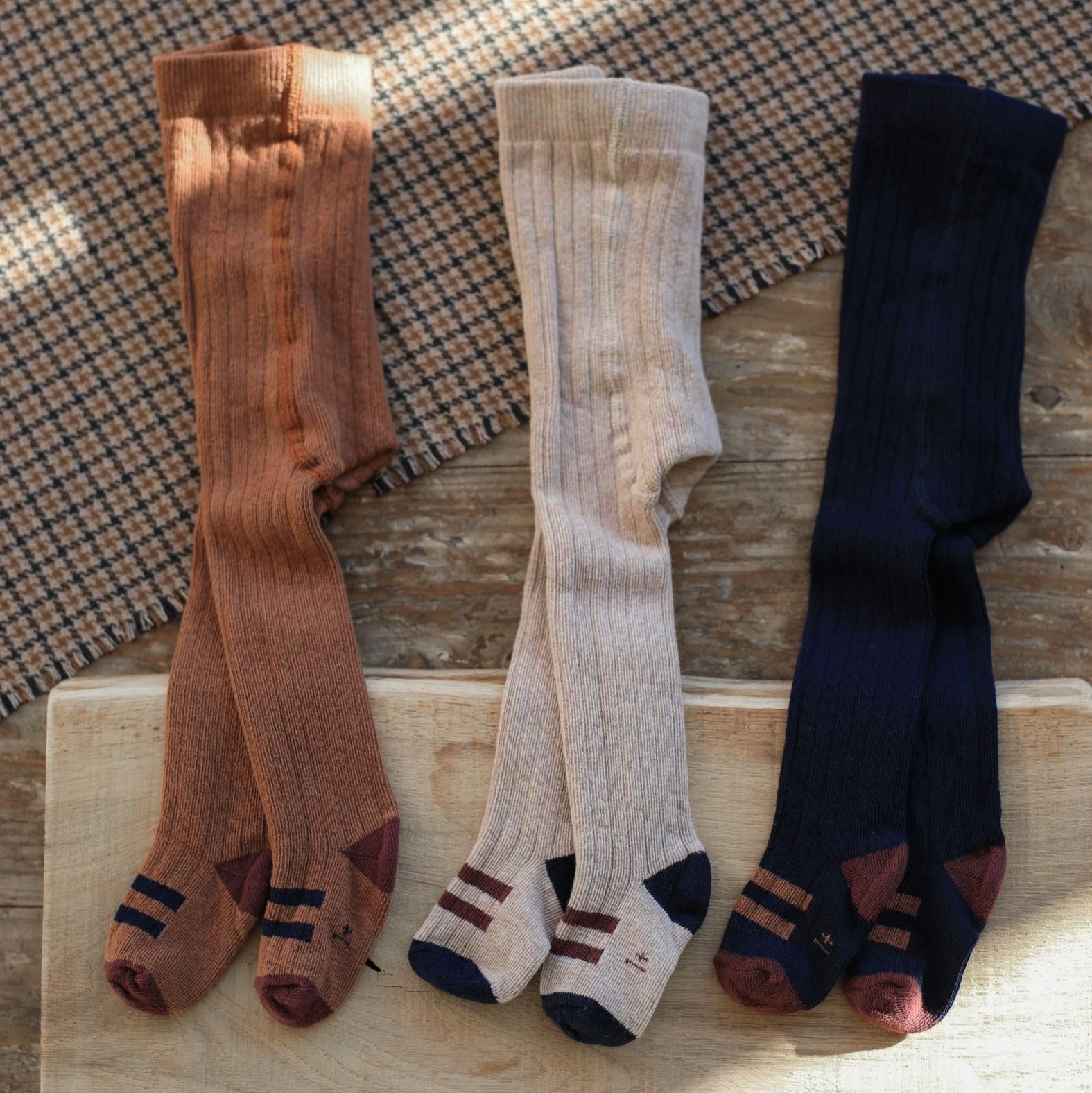 1+ in the Family plain ribbed tights - Little-ish