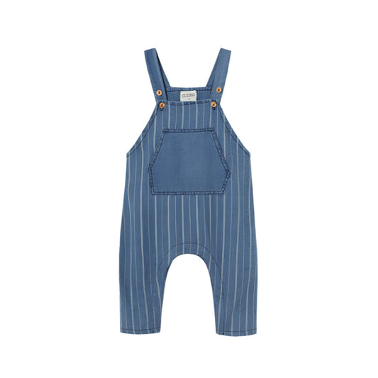 SAM STRIPE DENIM OVERALLS