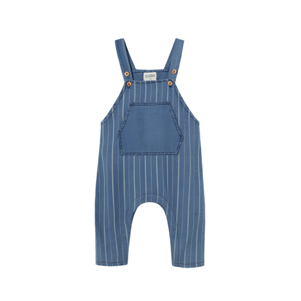 SAM STRIPE DENIM OVERALLS - Little-ish
