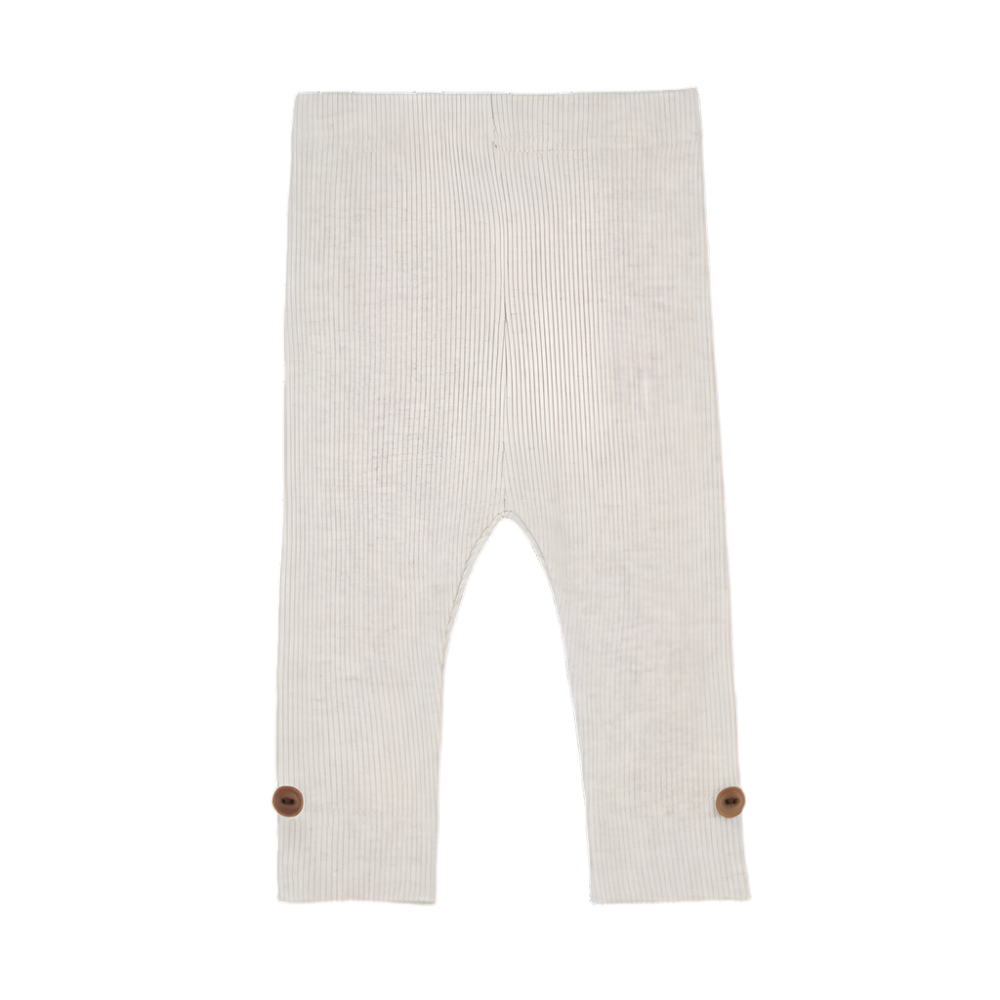 Baby leggings with button details on a white background - Little-ish