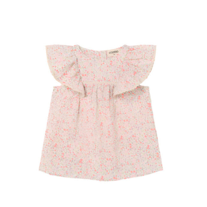SOPHIA FLORAL DRESS - CORAL - Little-ish