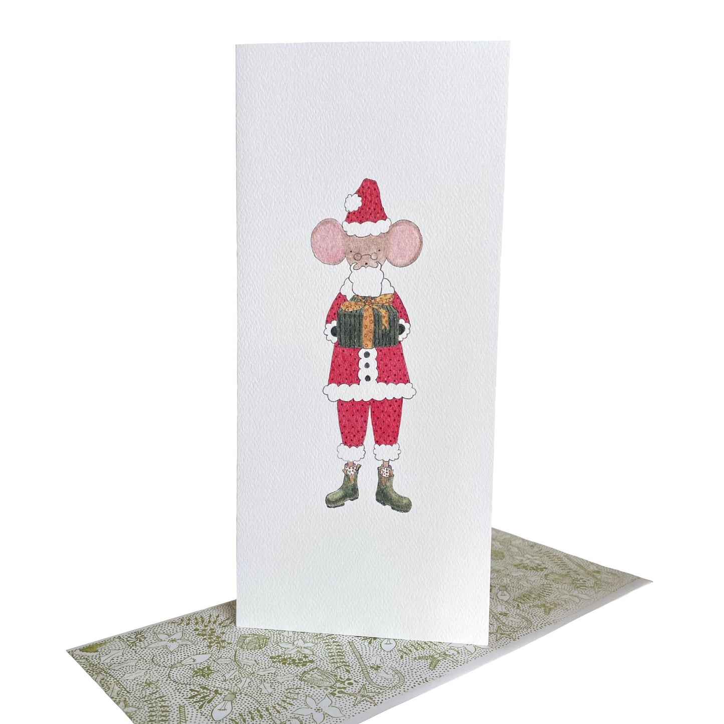 SANTA MOUSE - BLANK CARD