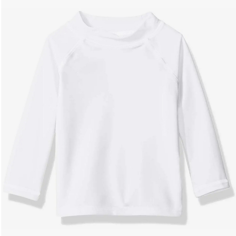 WHITE RASHGUARD TOP - Little-ish