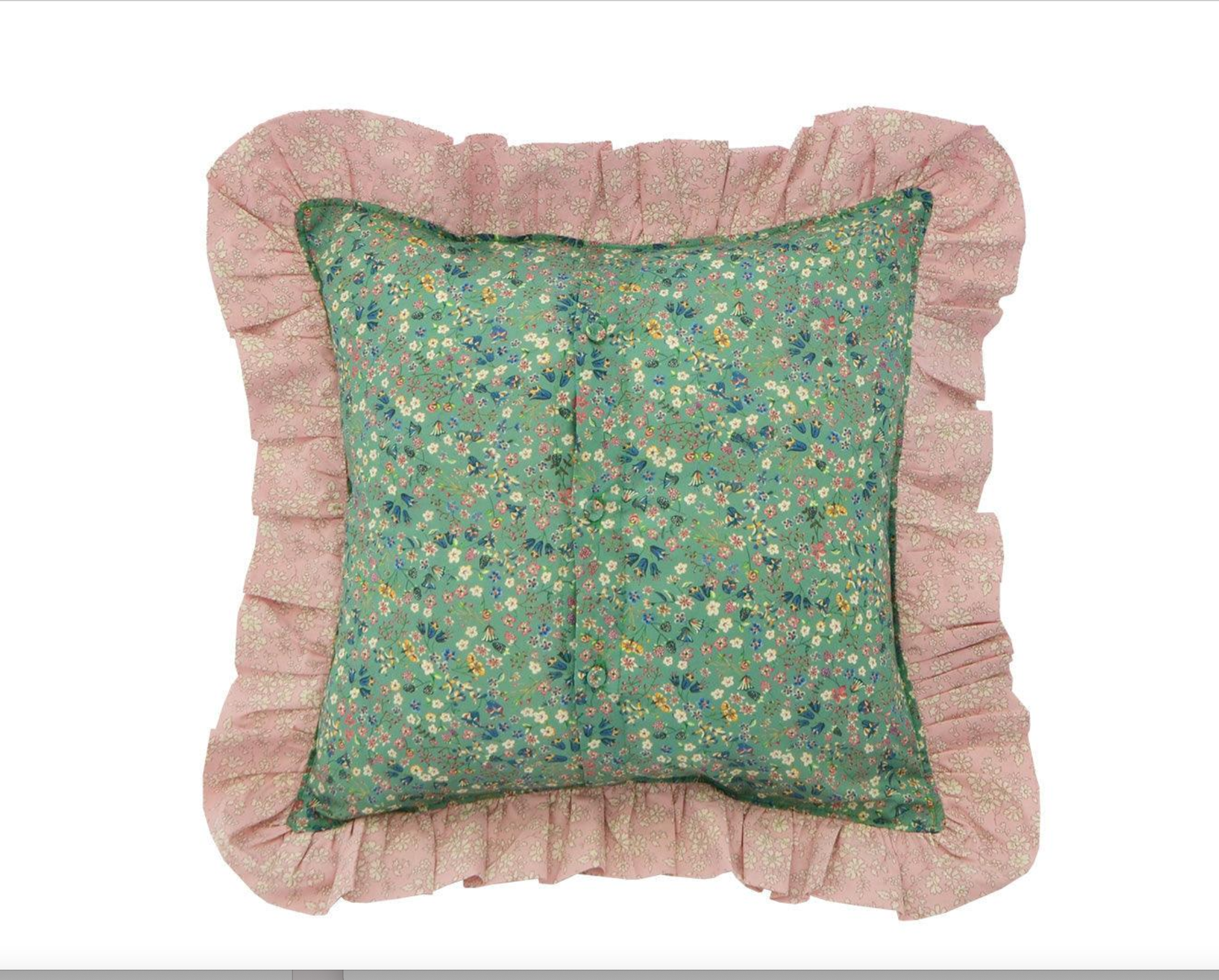 LIBERTY OF LONDON RUFFLE CUSHION DONNA LEIGH & CAPEL - Little-ish
