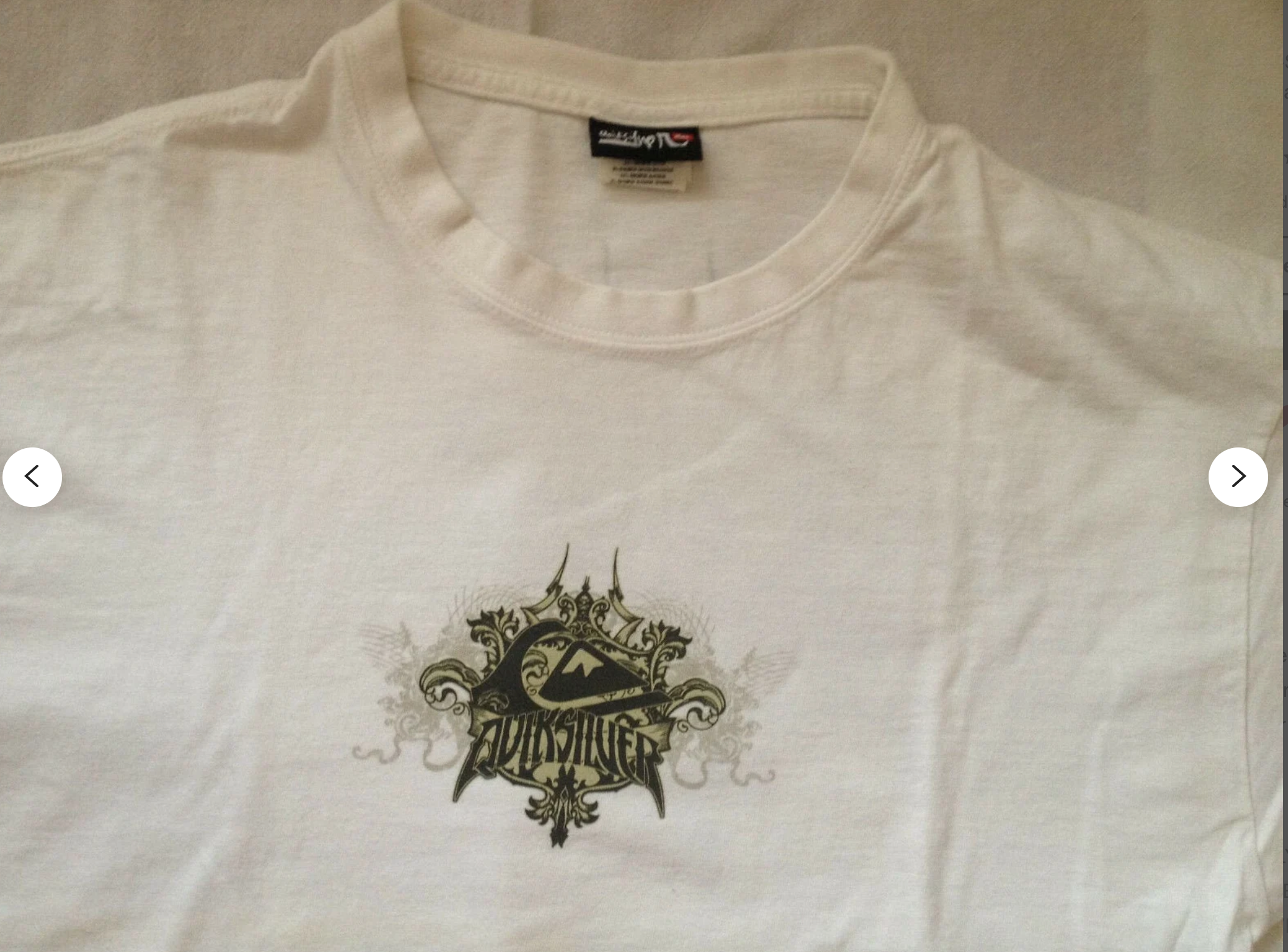 QUICKSILVER VINTAGE WHITE LOGO T-SHIRT - Little-ish