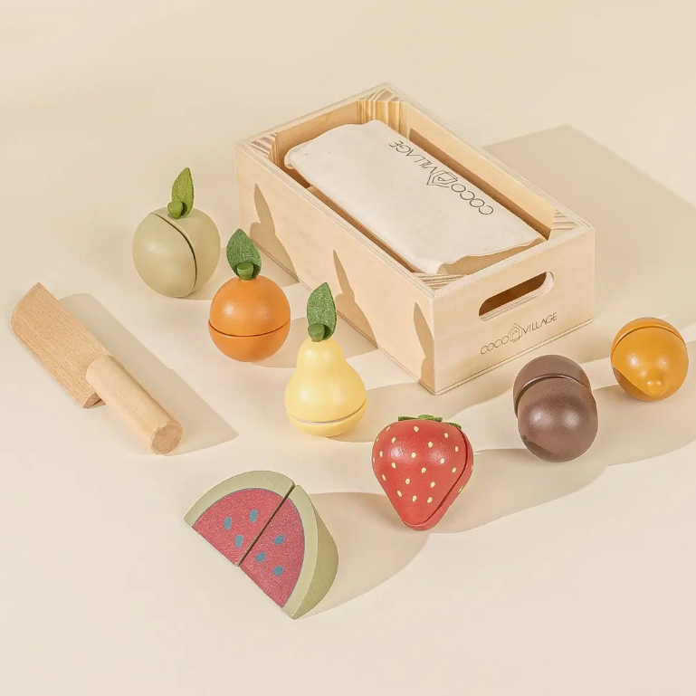 WOODEN FRUIT PLAY SET - Little-ish