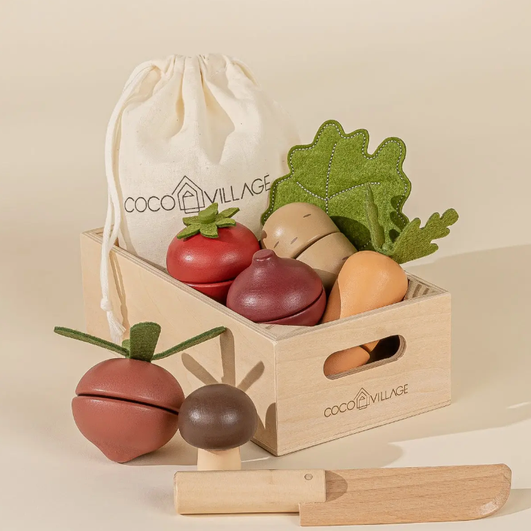 WOODEN VEGETABLES PLAY SET - Little-ish
