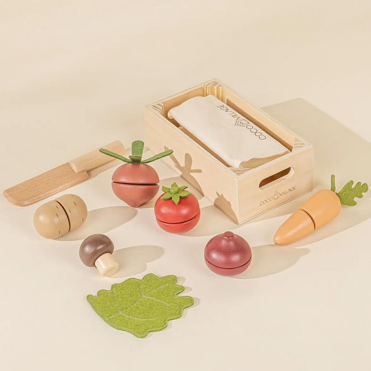 WOODEN VEGETABLES PLAY SET - Little-ish