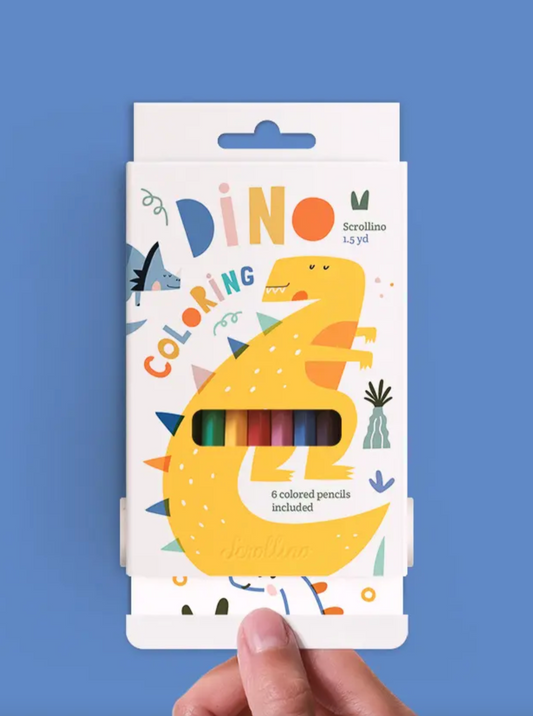 SCROLLINO DINO COLORING BOOK