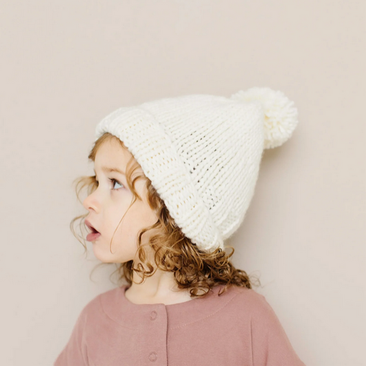 CLASSIC POM POM HAT - CREAM