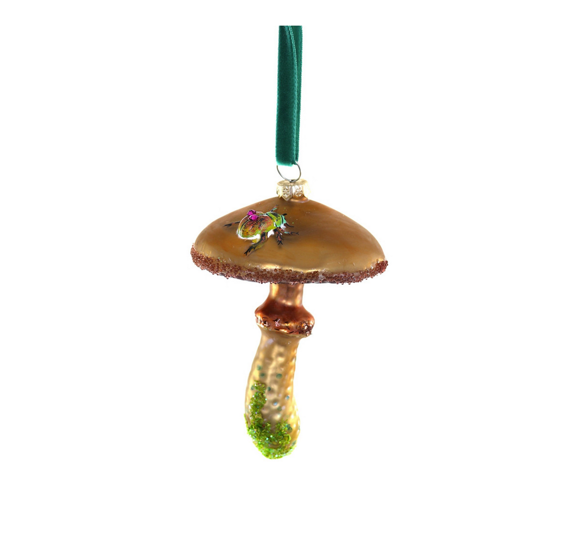 WOODED GLEN MUSHROOM AND BEETLE ORNAMENT - Little-ish