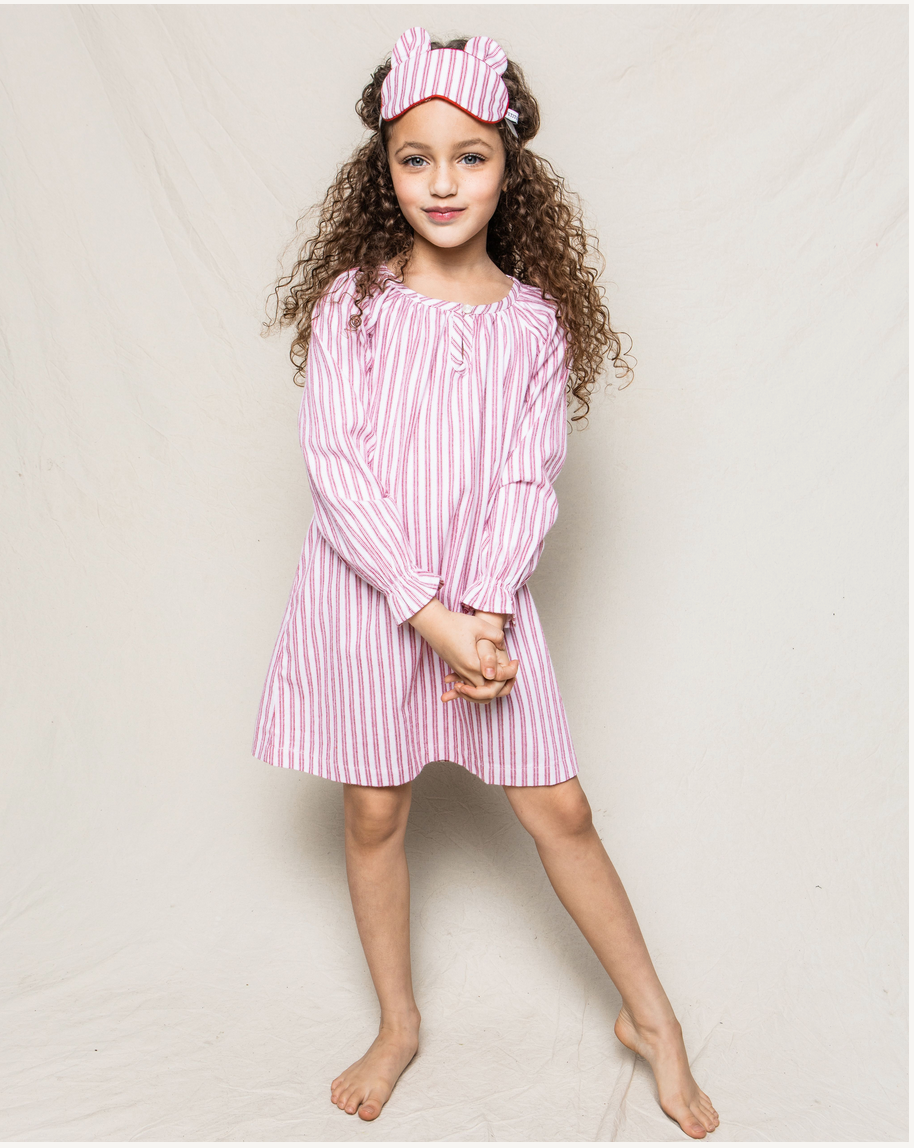 ANTIQUE RED TICKING DELPHINE NIGHTGOWN - Little-ish