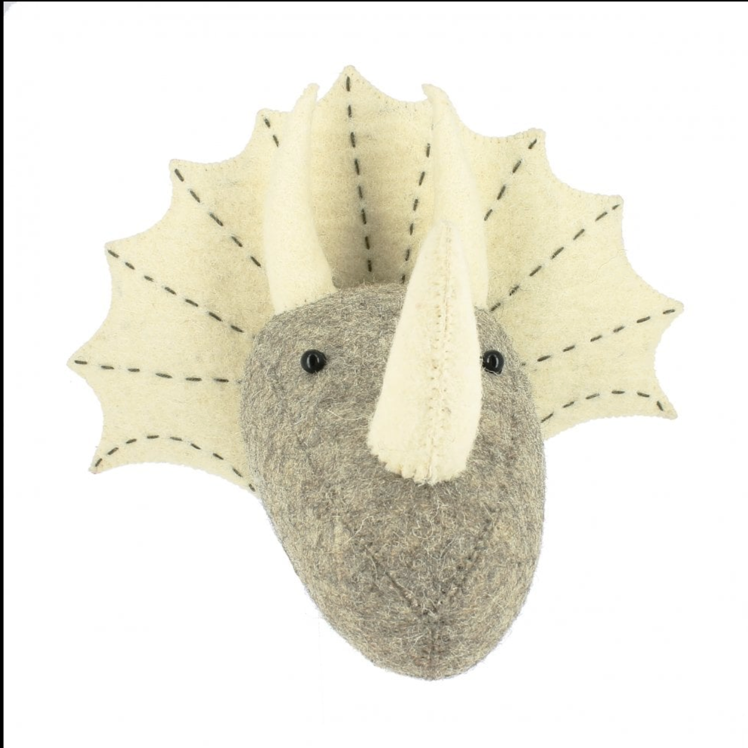 MINI TRICERATOPS DINOSAUR HEAD IVORY - Little-ish