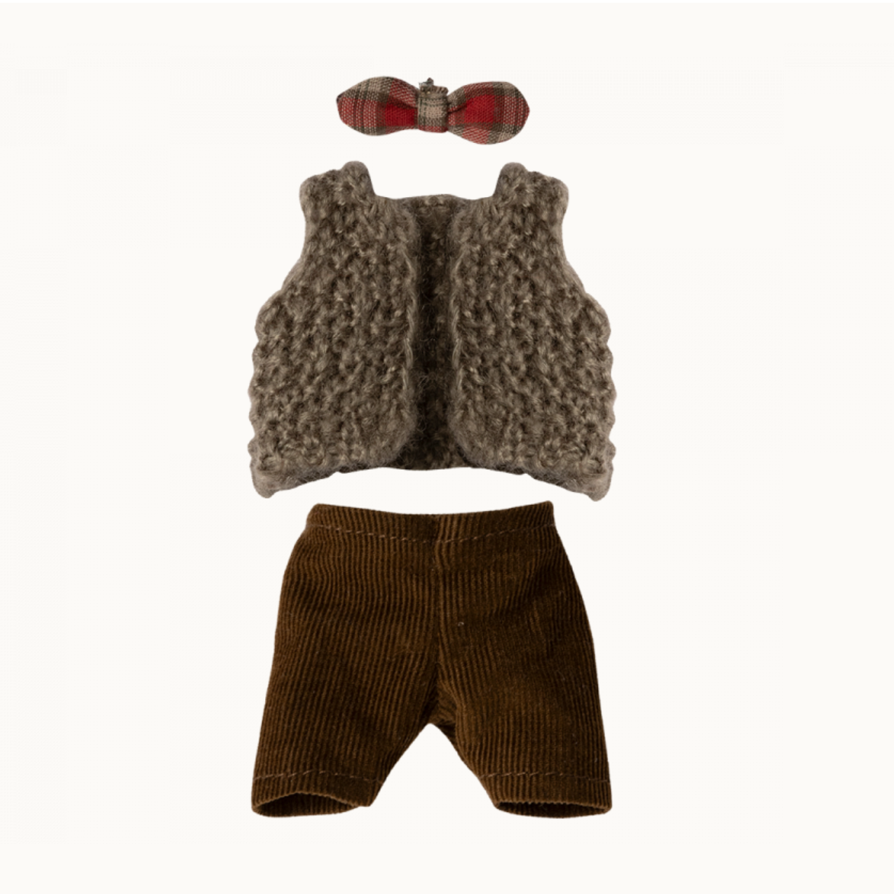 MAILEG VEST, PANT, & BUTTERFLY BOW TIE GRANDPA MOUSE - Little-ish