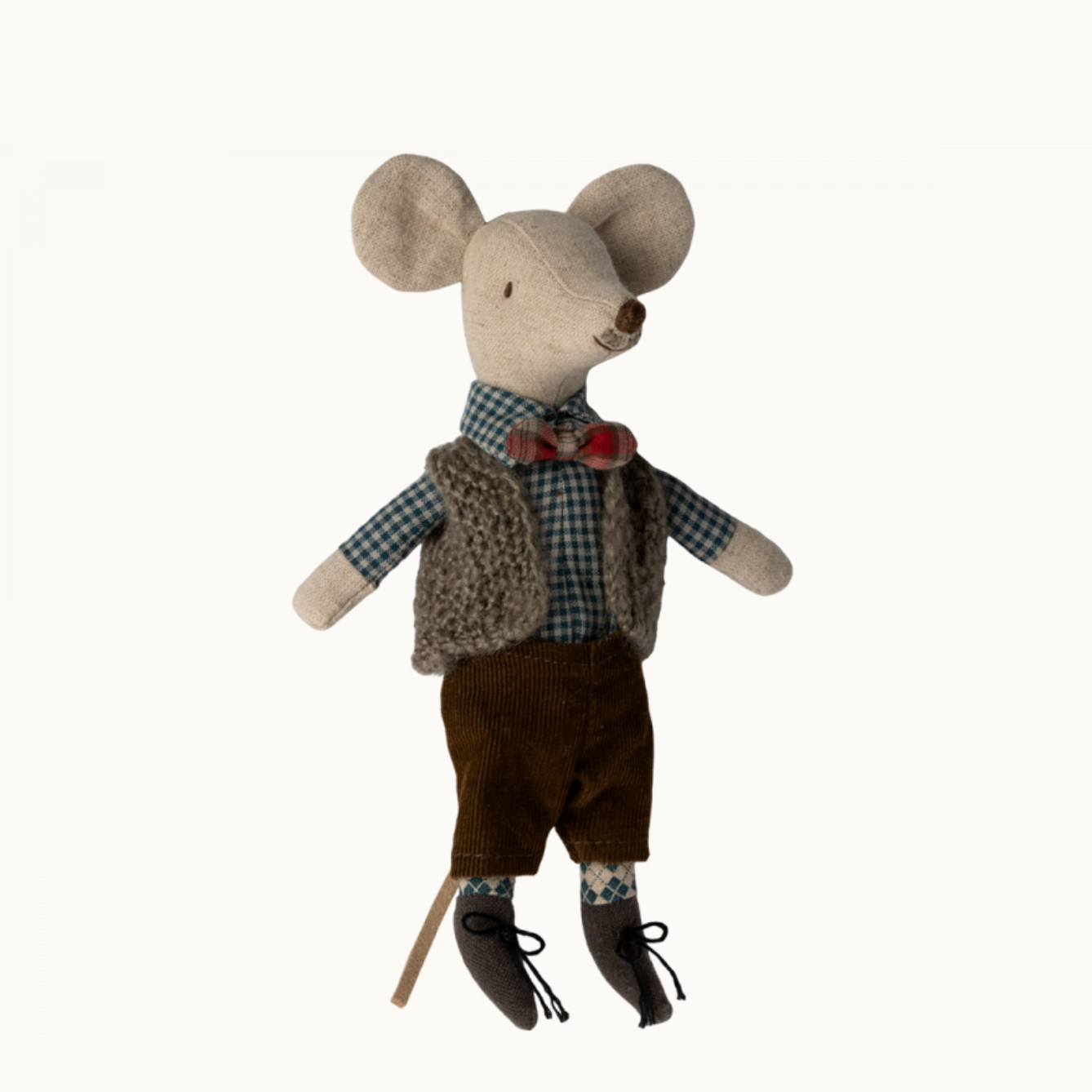 MAILEG VEST, PANT, & BUTTERFLY BOW TIE GRANDPA MOUSE - Little-ish