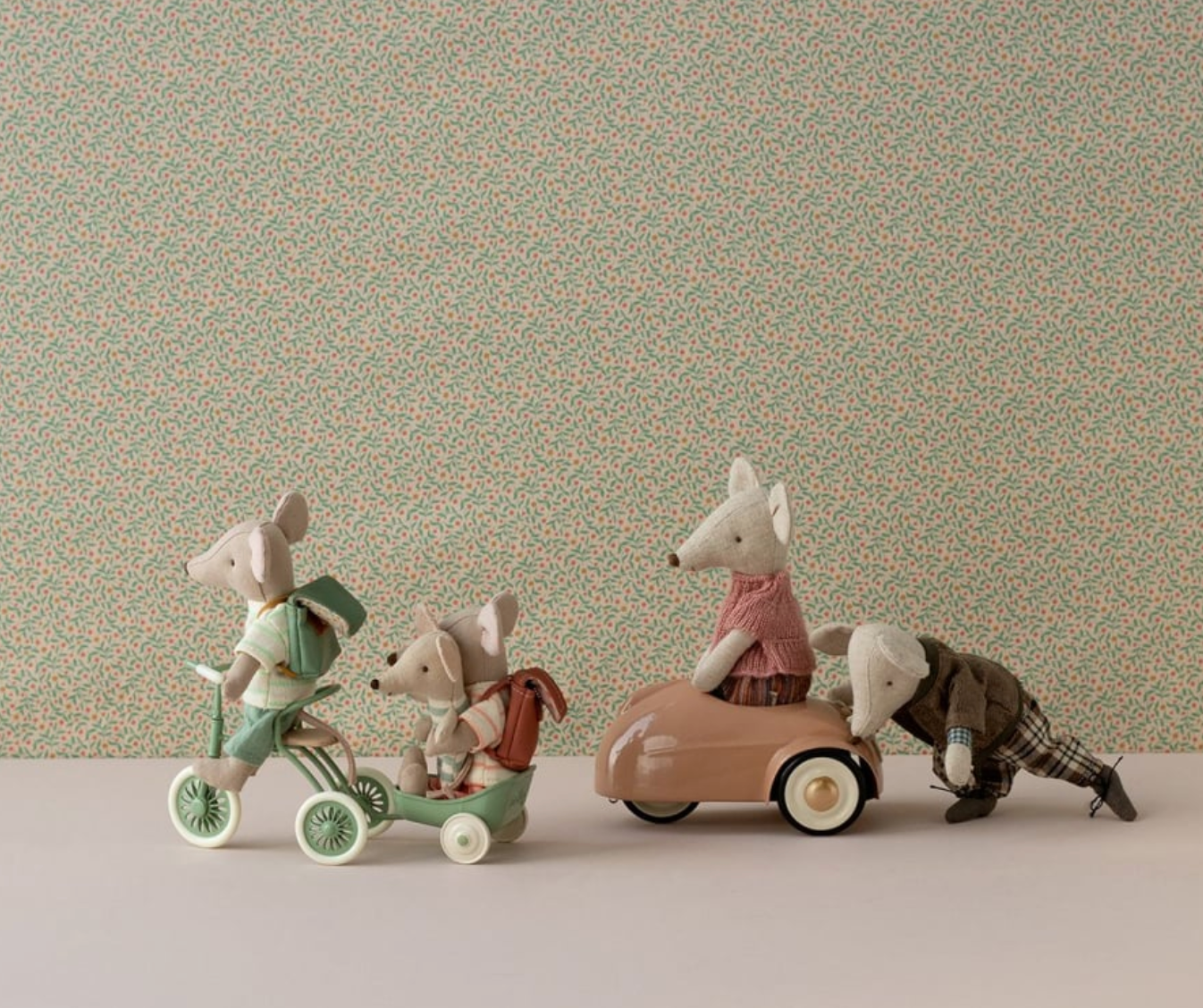 MAILEG ABRI A TRICYCLE FOR MOUSE - GREEN - Little-ish