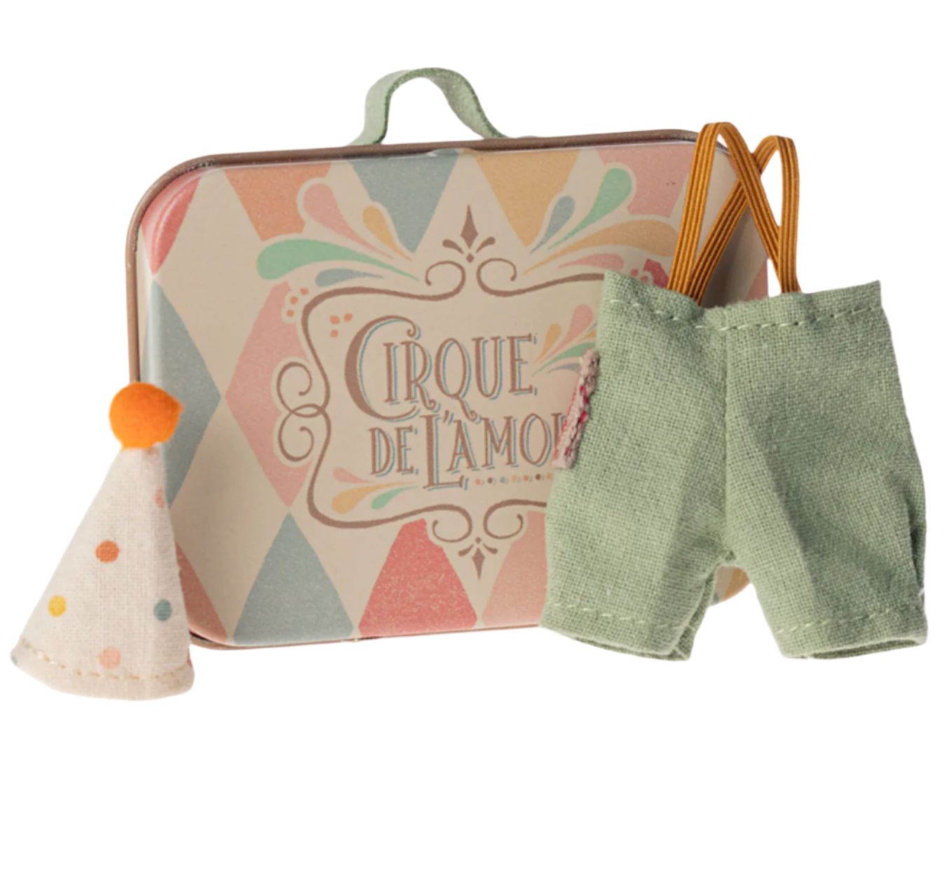 MAILEG CLOWN CLOTHES IN SUITCASE - Little-ish