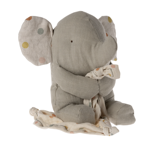 LULLABY ELEPHANT STUFFED ANIMAL - IRON GRAY