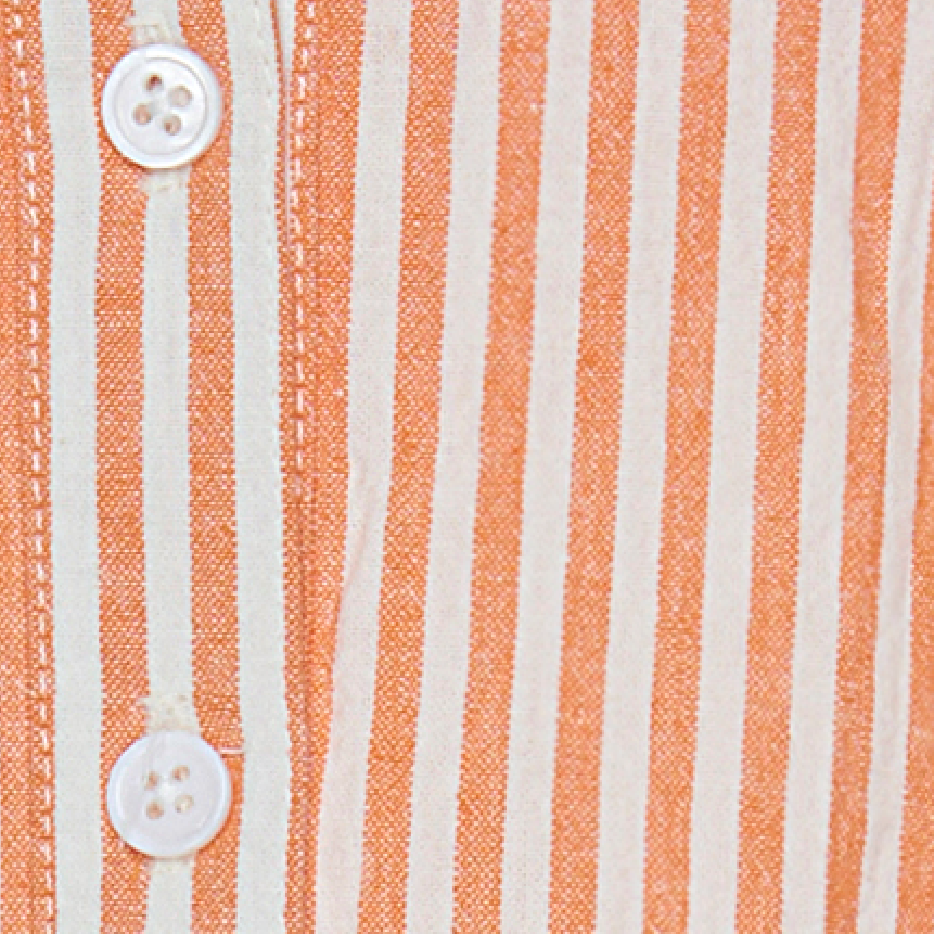 ORANGE STRIPE HENLEY TOP - Little-ish