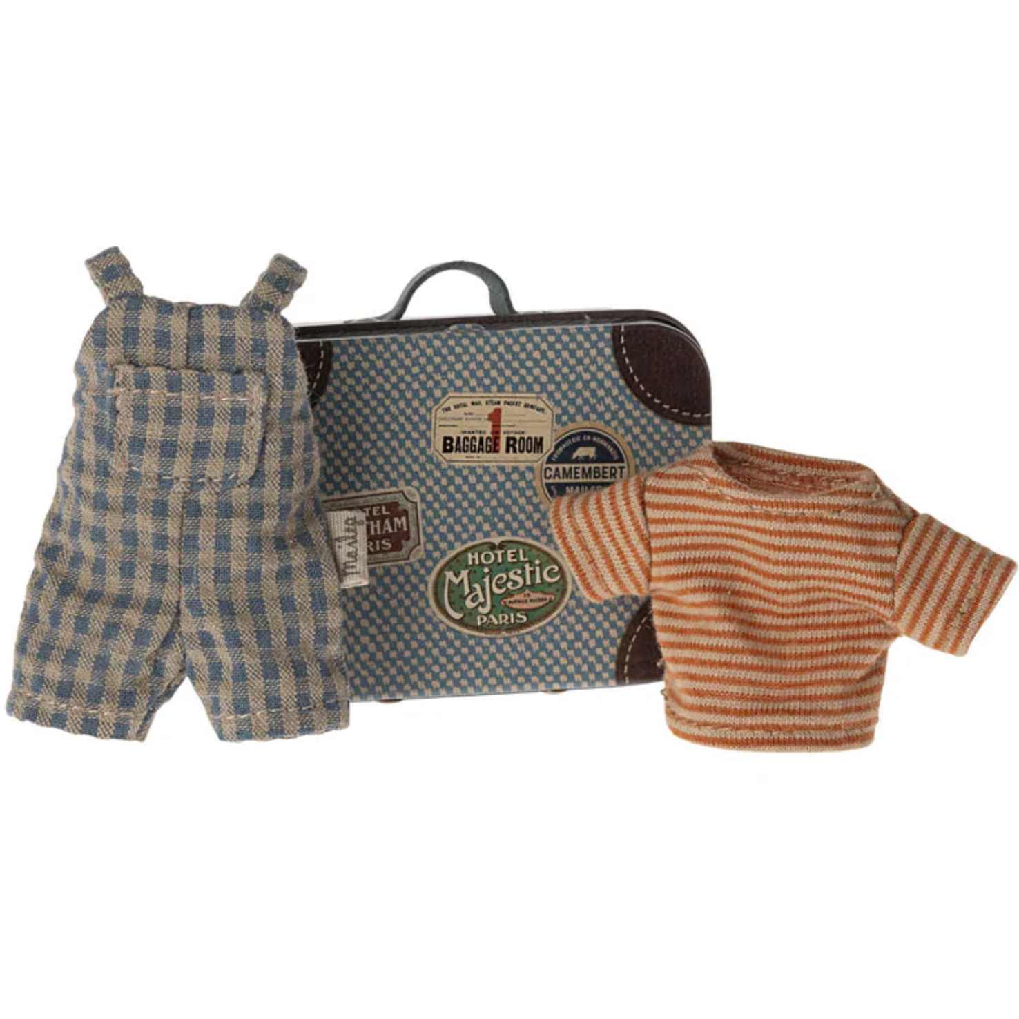 MAILEG OVERALL & SHIRT IN SUITCASE - Little-ish
