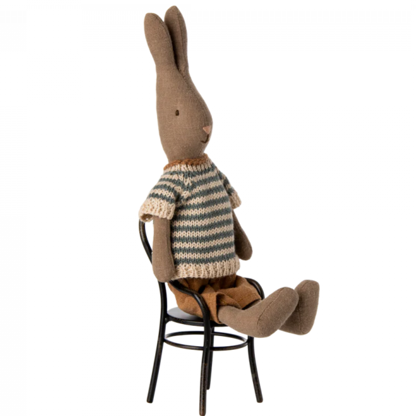 MAILEG RABBIT SIZE 1  - STRIPE SHIRT & BROWN PANT - Little-ish