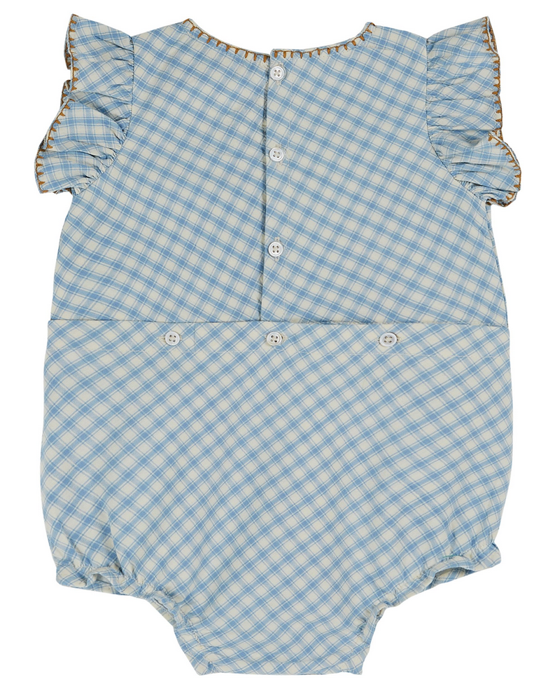EMBROIERED BABY ROMPER FAIENCE - Little-ish