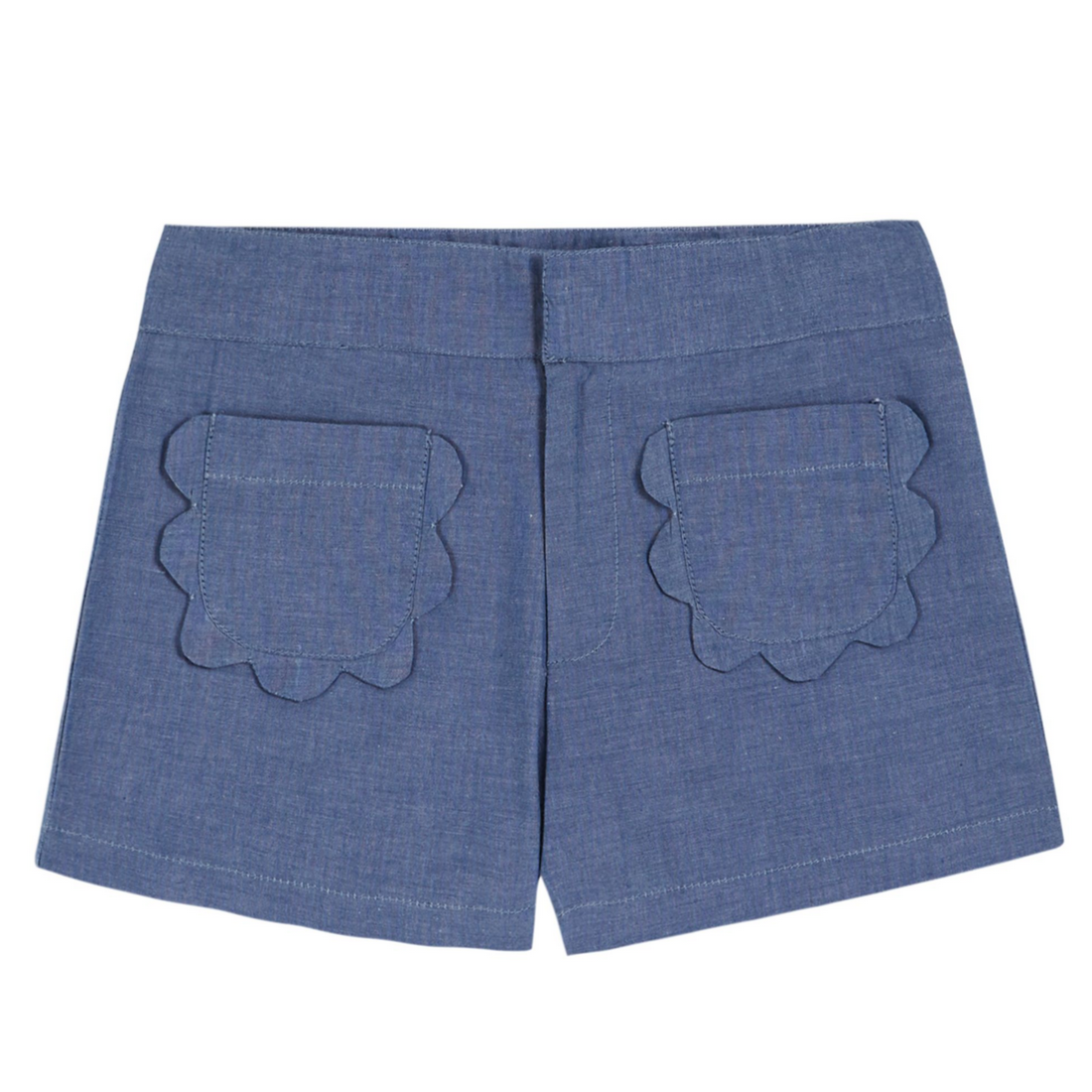 CHAMBRAY FLORAL POCKET SHORTS - Little-ish