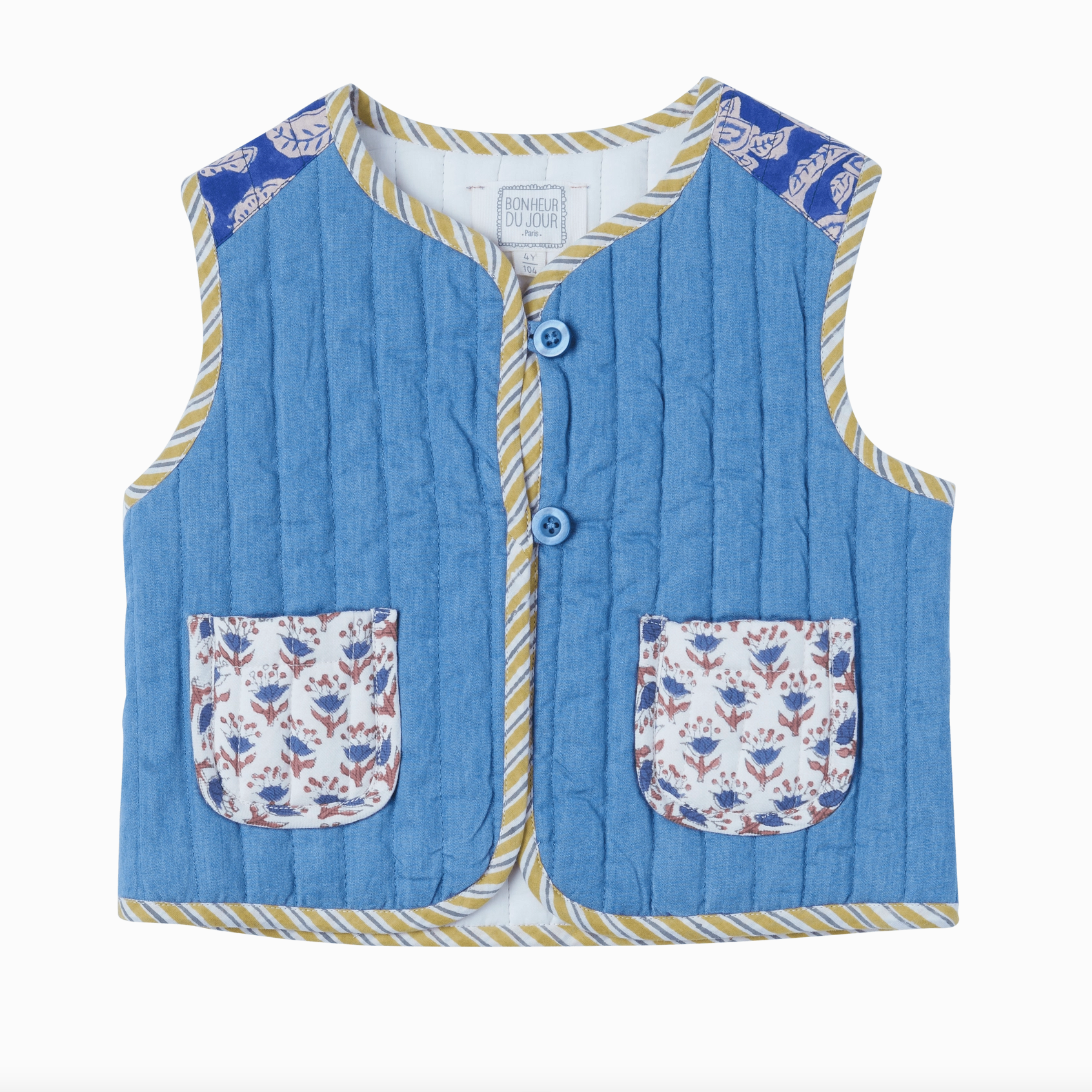 BOHEMIAN WAISTCOAT YUKO DENIM VEST - Little-ish