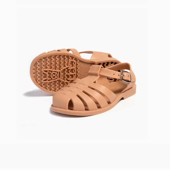 CARAMEL FISHERMAN JELLY SANDALS - Little-ish