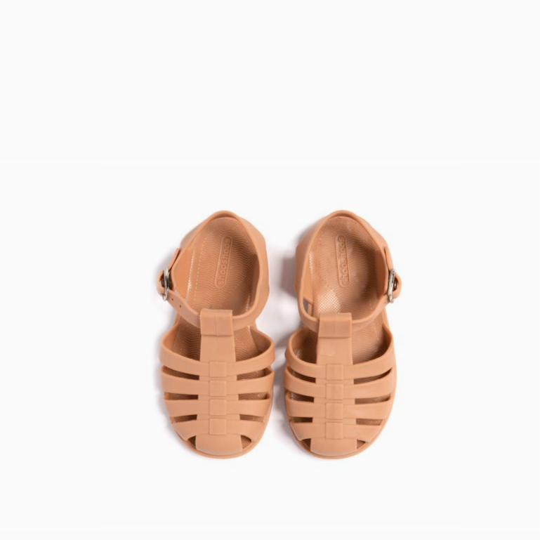 CARAMEL FISHERMAN JELLY SANDALS - Little-ish