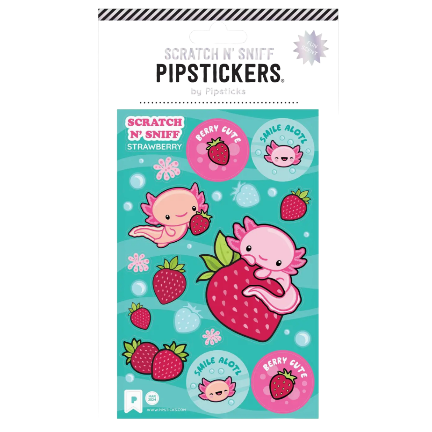 BERRY CUTE AXOLOTI SCRATCH 'N SNIFF STICKERS - Little-ish
