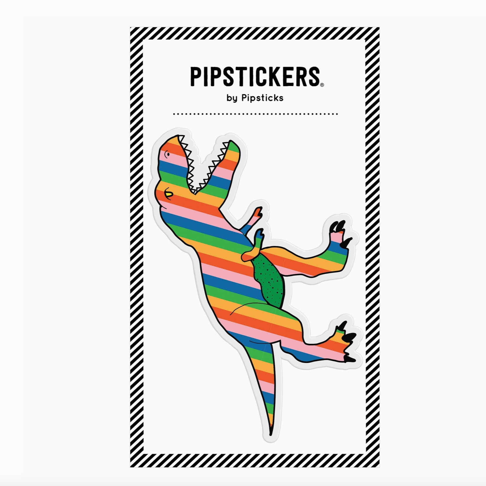 BIG PUFFY T-REX RAINBOW STICKER - Little-ish