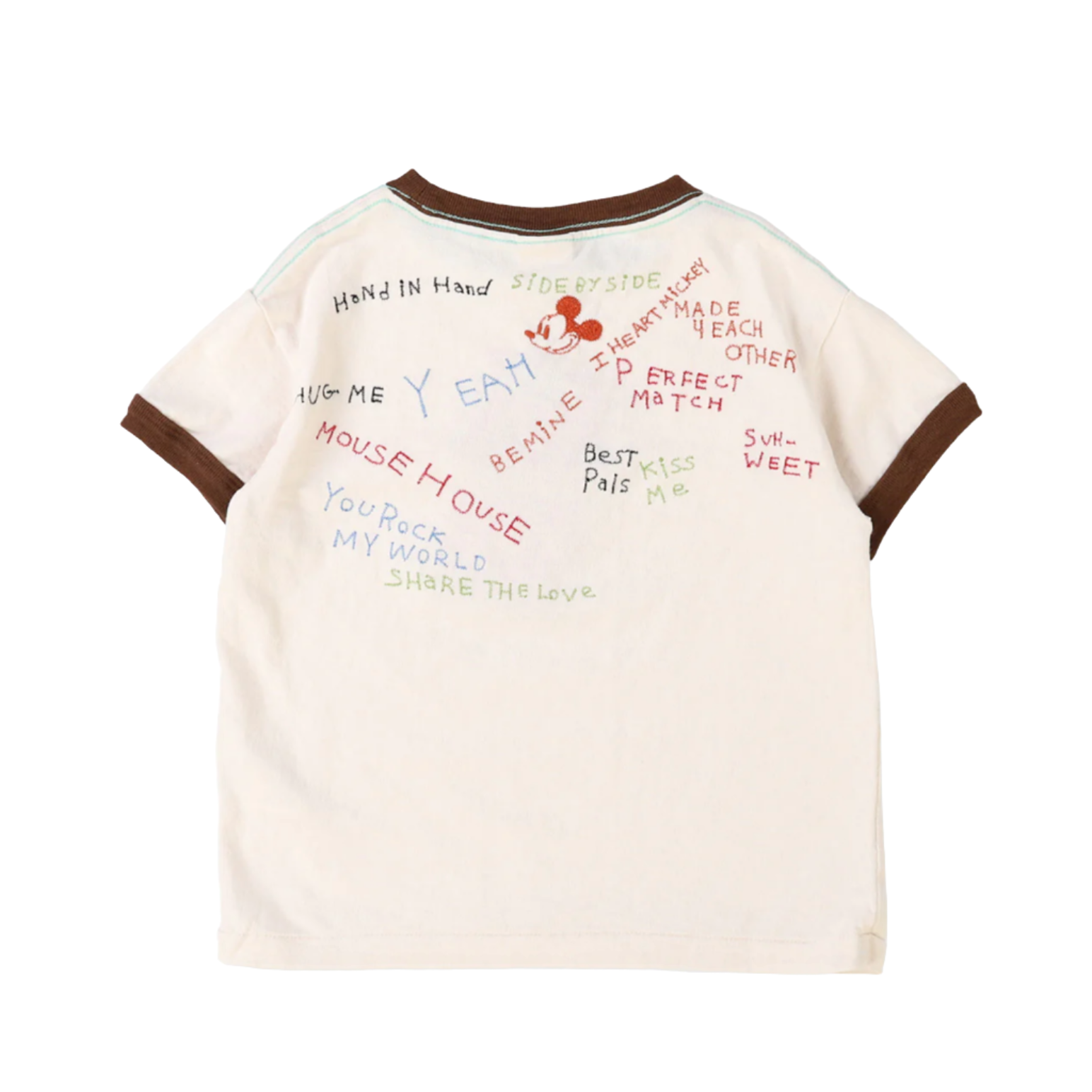VINTAGE COTTON MICKEY MOUSE SCRIBLING RINGER TEE - Little-ish