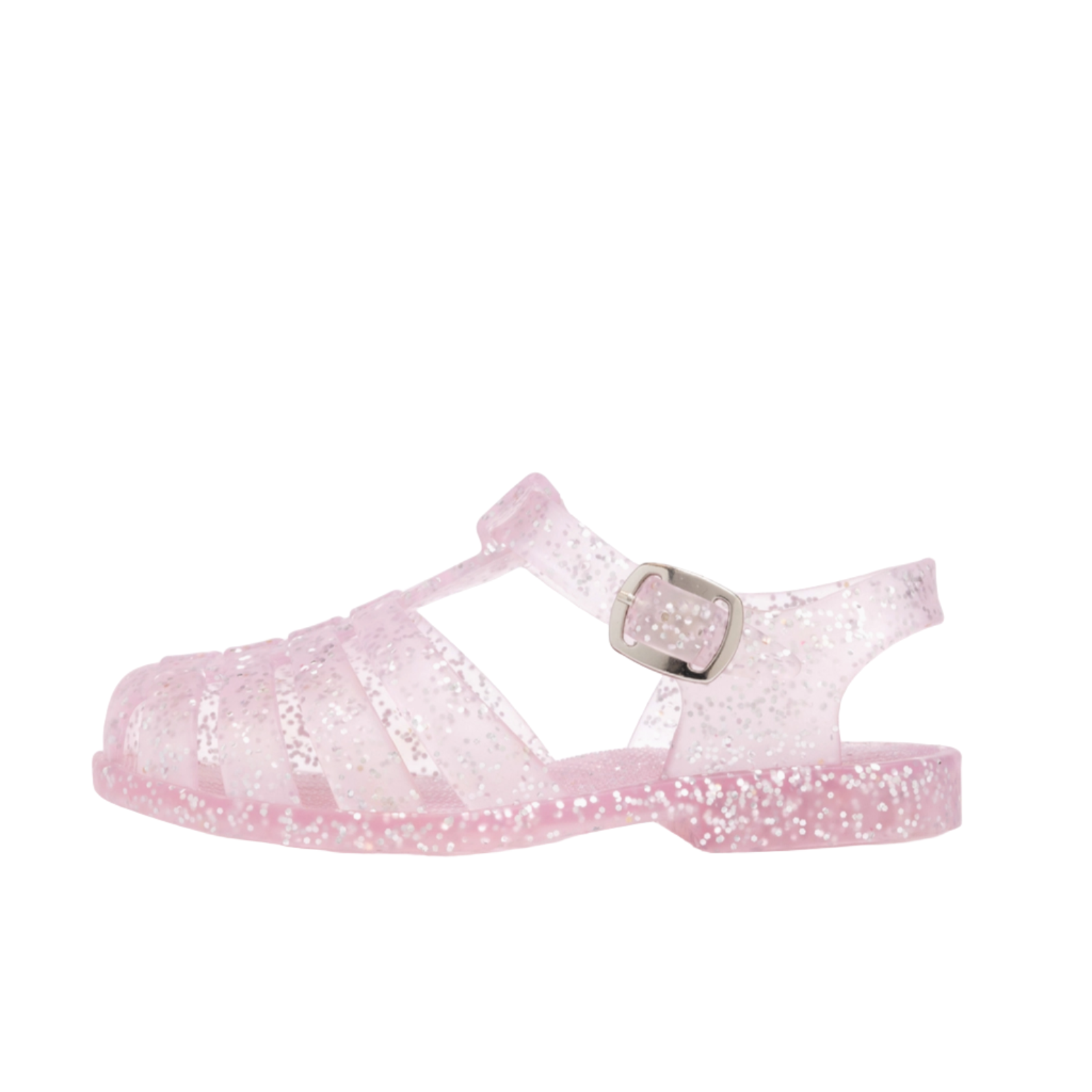 PINK GLITTTER FISHERMAN JELLY SANDALS - Little-ish