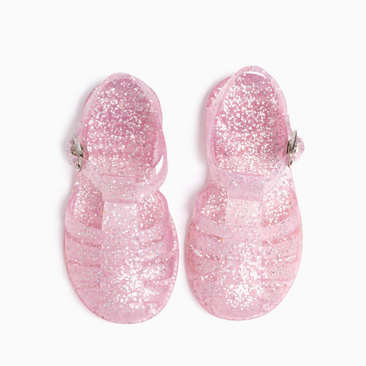 PINK GLITTTER FISHERMAN JELLY SANDALS