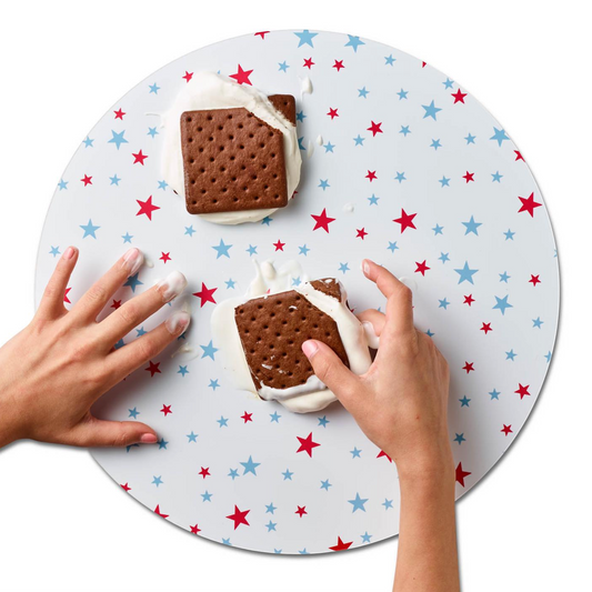 SIL PLACEMAT SET OF 4 - STARS & STRAWBERRIES