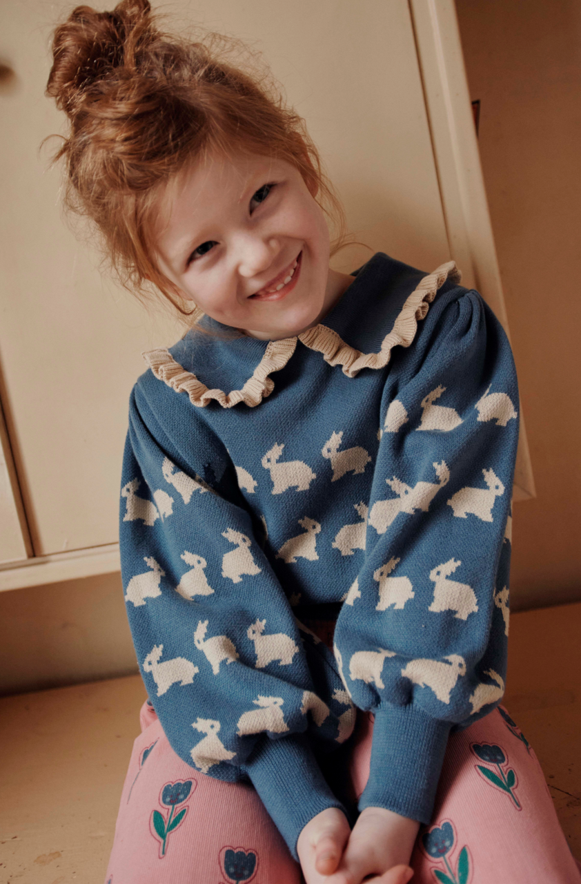 LAPIN BLEU RABBIT SWEATER - Little-ish