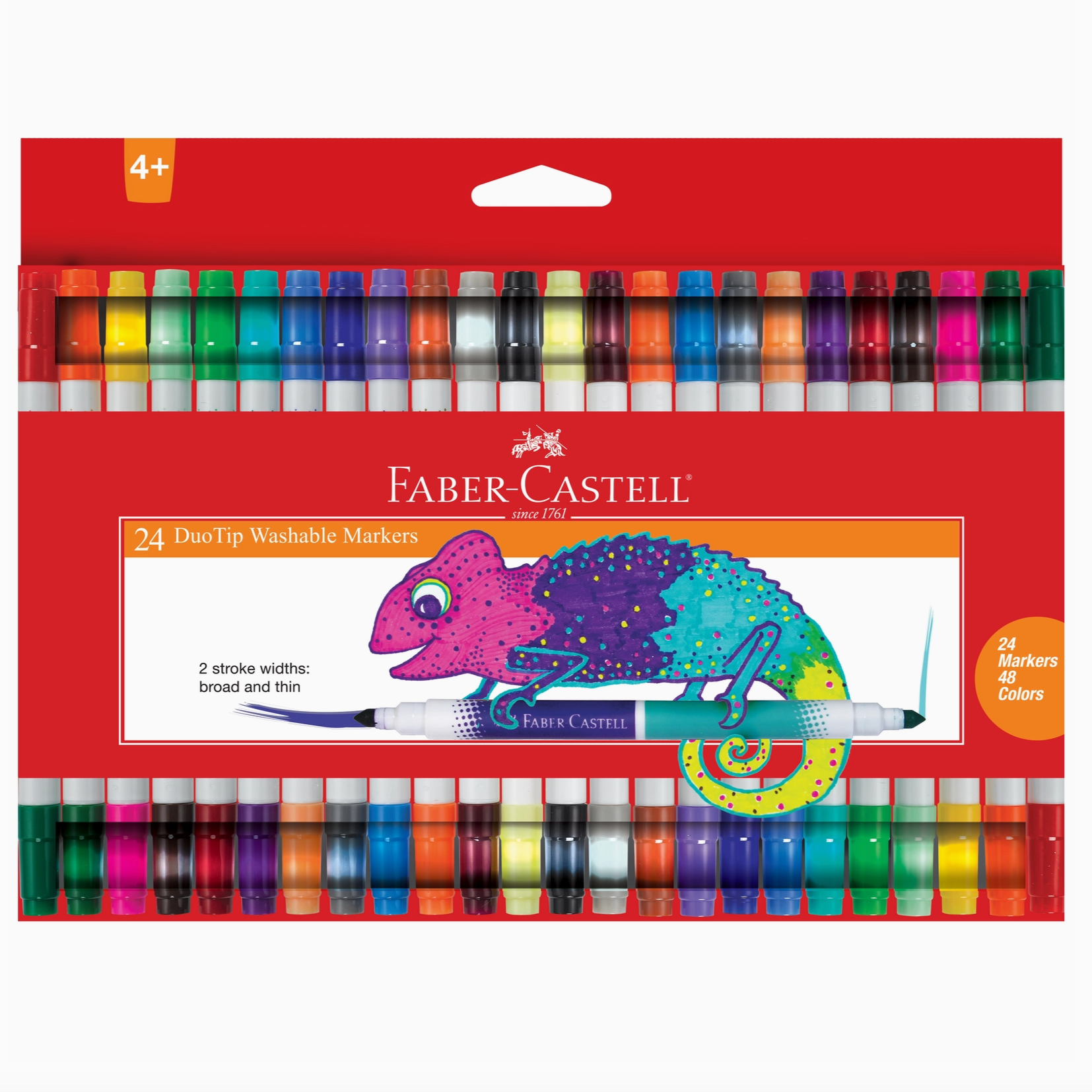 24 DUOTIP WASHABLE MARKERS - 48 COLORS - Little-ish