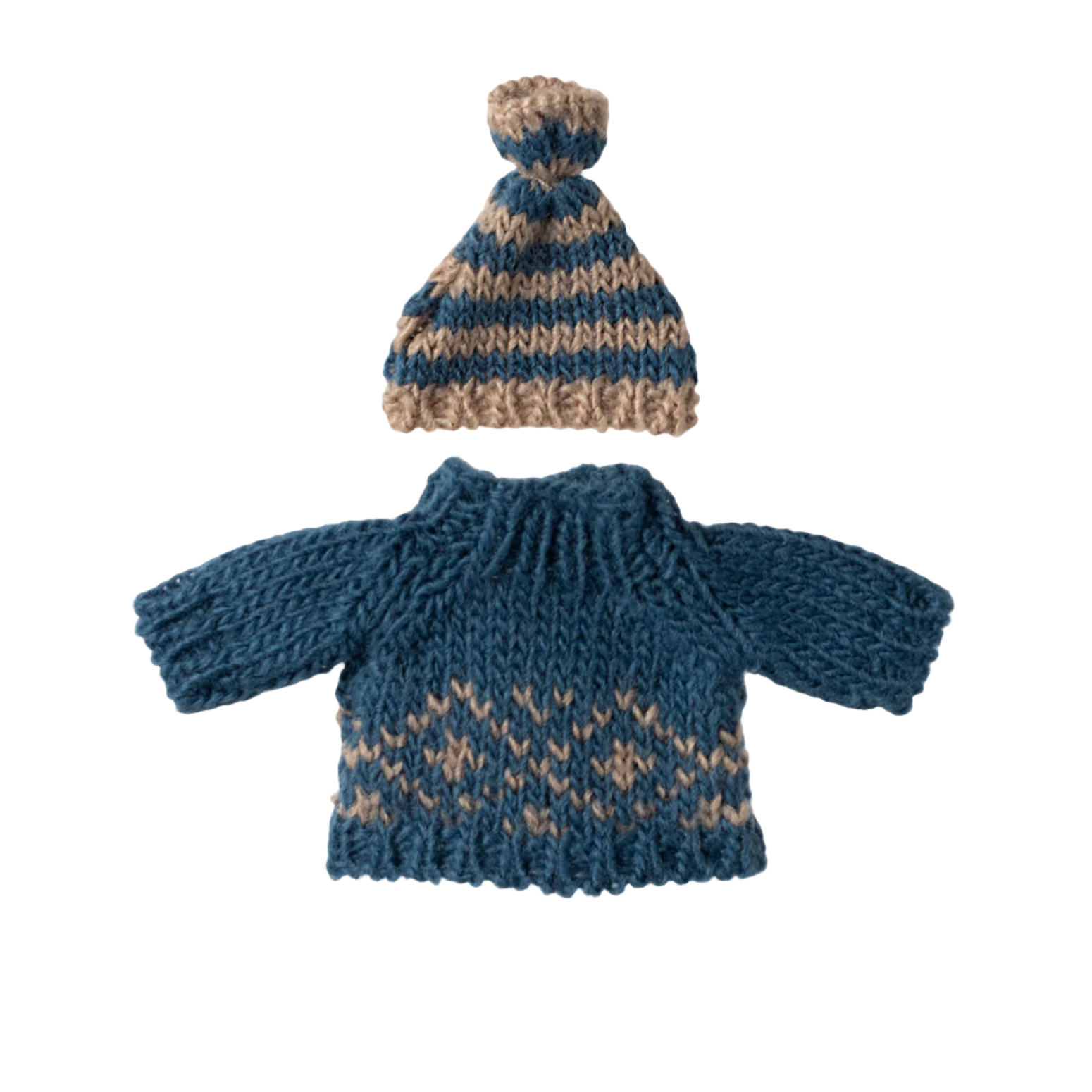 KNITTED SWEATER WITH HAT - DAD MOUSE - Little-ish