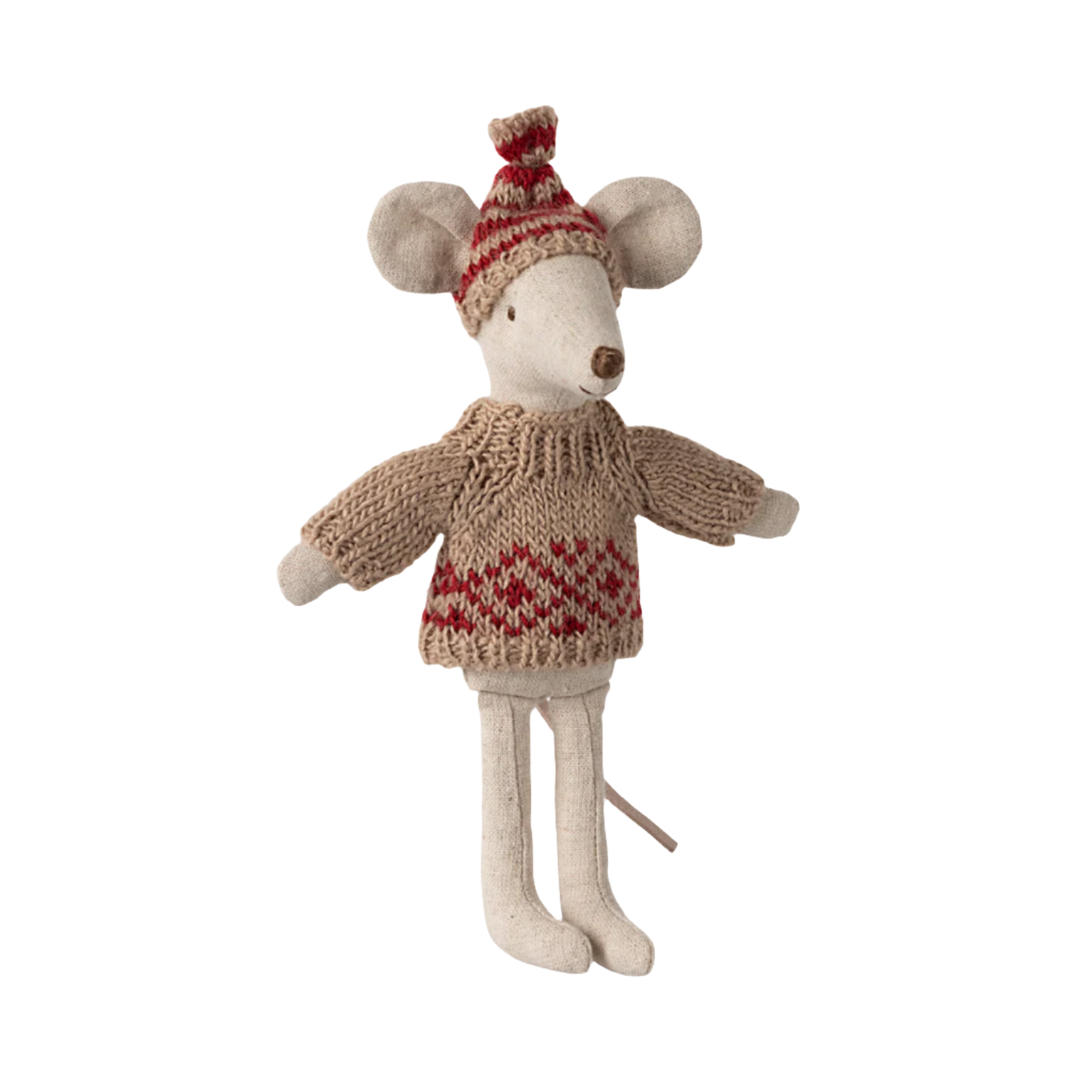 KNITTED SWEATER WITH HAT - MUM MOUSE - Little-ish