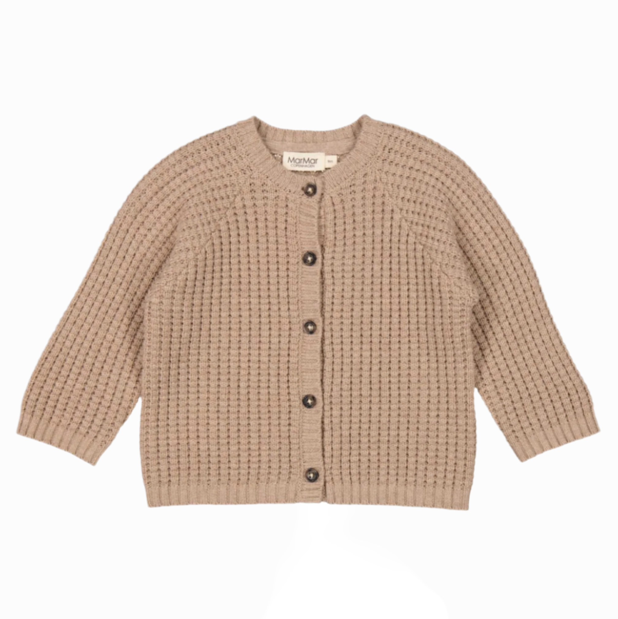 WAFFLE CARDIGAN TAKI DRIFTWOOD - Little-ish