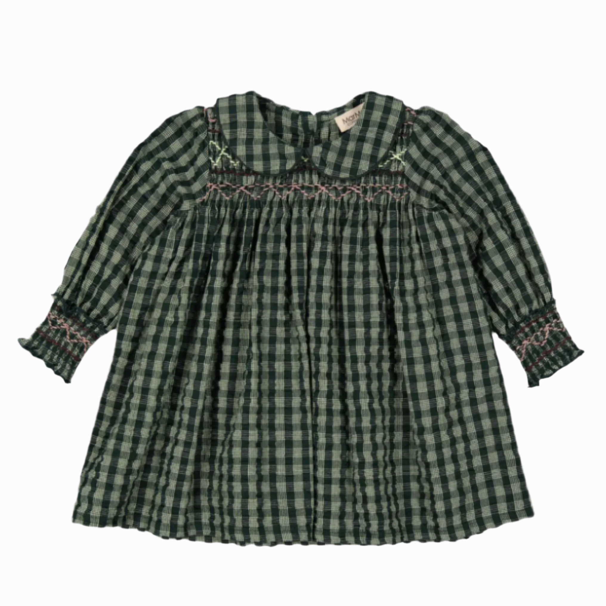 DABINA DARK LEAF CHECK DRESS - Little-ish